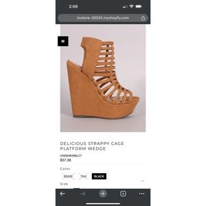 DELICIOUS STRAPPY CAGE PLATFORM WEDGE